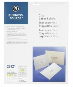 Deals 🔔 Business Source Return Address Labels, 1/2 X 1-3/4 Inches, Matte Clear, Pack Of 2000 🎉