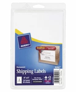 Promo ⌛ Avery TrueBlock Full Sheet Label, Inkjet, 4 X 6 Inches, White, Pack Of 20 🛒