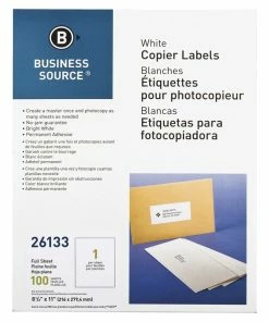 Brand new 👍 Business Source Copier Labels, 8-1/2 X 11 Inches, Pack Of 100 💯