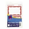 Budget 👍 Avery Adhesive Name Badges, 2-1/3 X 3-3/8 Inches, Red Border, Pack Of 100 ✔️