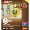 New ❤️ Avery Round Labels, 2 Inch Diameter, White Gloss, Pack Of 120 😉