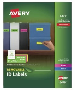 Flash Sale ⌛ Avery Removable Labels, 1 X 2-5/8 Inches, Assorted Neon, Pack Of 360 💯