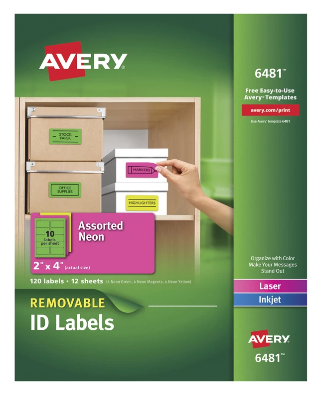 Cheapest 🌟 Avery Removable Labels, 2 X 4 Inches, Assorted Neon, Pack Of 120 🔥 1 Cheapest 🌟 Avery Removable Labels, 2 X 4 Inches, Assorted Neon, Pack Of 120 🔥