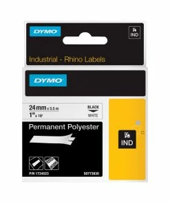 Best deal 😉 Dymo Rhino Permanent Polyester Label Tape, 1 Inch X 18 Feet, Black On White 🧨