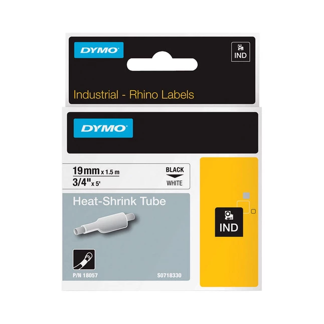 Wholesale โญ Dymo Rhino Heat Shrink Tube Label Tape, 3/4 Inches X 5 Feet, Black On White ๐ 1 Wholesale โญ Dymo Rhino Heat Shrink Tube Label Tape, 3/4 Inches X 5 Feet, Black On White ๐