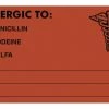 Promo ❤️ Tabbies Medical Allergy Label, 4 X 2 Inches, Fluorescent Red, Pack Of 100 🔔