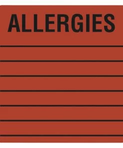 Buy ✔️ Tabbies Medical Allergy Label, 2 X 2 Inches, Fluorescent Red, Pack Of 500 🎉