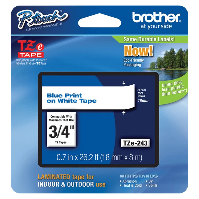 Discount 👍 Brother P-touch Tze Laminated Tape Cartridge, 3/4 Inch X 26 Feet, Blue/White 🤩 1 Discount 👍 Brother P-touch Tze Laminated Tape Cartridge, 3/4 Inch X 26 Feet, Blue/White 🤩