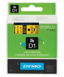 Flash Sale 🔔 Dymo D1 Electronic Tape Cartridge, 1 Inch X 23 Feet, Black On Yellow 🔔
