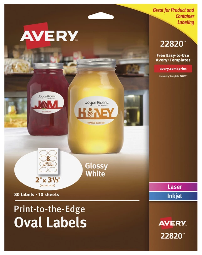 Top 10 π Avery Oval Labels, 2 X 3 Inches, White Gloss, Pack Of 80 π 1 Top 10 π Avery Oval Labels, 2 X 3 Inches, White Gloss, Pack Of 80 π
