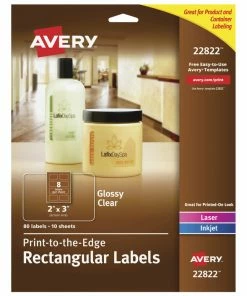 Cheapest 😍 Avery Rectangle Labels, 2 X 3 Inches, Clear Gloss, Pack Of 80 🧨