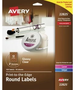 Budget ❤️ Avery Round Labels, 2 Inch Diameter, Clear Gloss, Pack Of 120 🎁