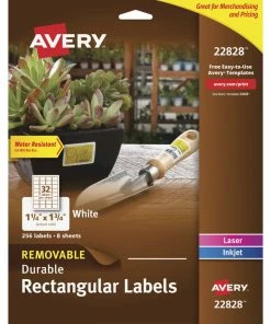 Cheapest ❤️ Avery Removable Durable Labels, 1-1/4 X 1-3/4 Inches, White, Pack Of 256 💯