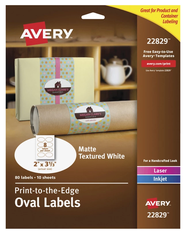 Deals 🤩 Avery Oval Labels, 2 X 3 Inches, Textured Ivory, Pack Of 80 🥰 1 Deals 🤩 Avery Oval Labels, 2 X 3 Inches, Textured Ivory, Pack Of 80 🥰