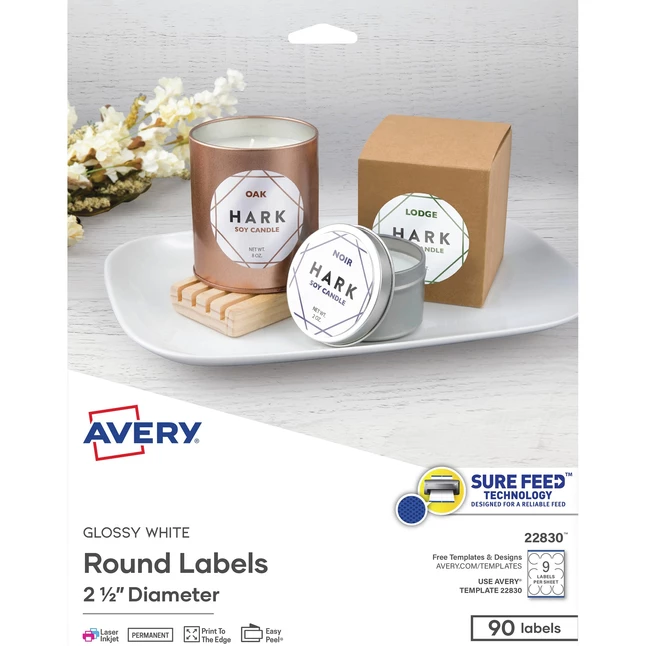 Flash Sale ๐ Avery Round Labels, 2-1/2 Inch Diameter, White Gloss, Pack Of 120 โจ 1 Flash Sale ๐ Avery Round Labels, 2-1/2 Inch Diameter, White Gloss, Pack Of 120 โจ