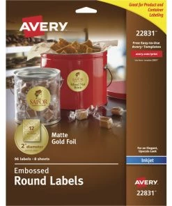 Cheapest 😀 Avery Round Labels, 2 Inch Diameter, Gold Foil Embossed, Pack Of 96 🌟