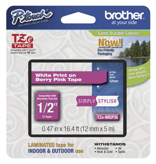 Flash Sale 🥰 Brother P-touch Tze Laminated Tape Cartridge, 1/2 Inch X 16 Feet, White/Berry Pink 💯 1 Flash Sale 🥰 Brother P-touch Tze Laminated Tape Cartridge, 1/2 Inch X 16 Feet, White/Berry Pink 💯