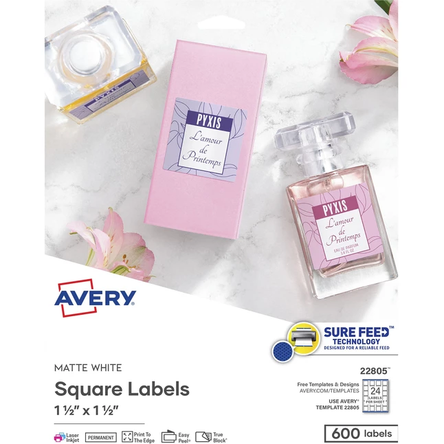 Outlet 🔔 Avery Square Labels, 1-1/2 X 1-1/2 Inches, White, Pack Of 600 😍 1 Outlet 🔔 Avery Square Labels, 1-1/2 X 1-1/2 Inches, White, Pack Of 600 😍