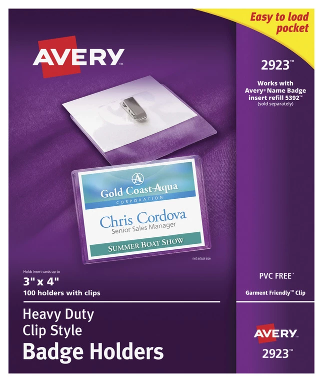 Cheapest โจ Avery Landscape Badge Holder With Clip Attachment, 3 X 4 Inches, Clear, Pack Of 100 ๐งจ 1 Cheapest โจ Avery Landscape Badge Holder With Clip Attachment, 3 X 4 Inches, Clear, Pack Of 100 ๐งจ
