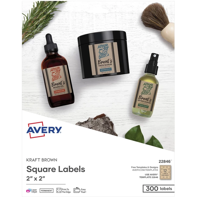 Best Sale 🤩 Avery Square Labels, 2 X 2 Inches, Kraft Brown, Pack Of 300 🎉 1 Best Sale 🤩 Avery Square Labels, 2 X 2 Inches, Kraft Brown, Pack Of 300 🎉