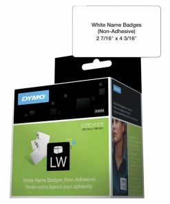 Best Pirce 🎁 Dymo LabelWriter Non-Adhesive Name Badges, 2-7/16 X 4-3/16 Inches, White, Roll Of 250 ❤️
