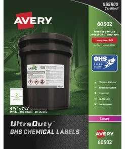 Hot Sale 🌟 Avery UltraDuty GHS Labels, 4-3/4 X 7-3/4 Inches, White, Pack Of 100 🛒