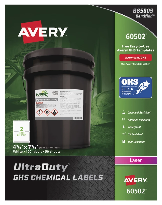 Hot Sale 🌟 Avery UltraDuty GHS Labels, 4-3/4 X 7-3/4 Inches, White, Pack Of 100 🛒 1 Hot Sale 🌟 Avery UltraDuty GHS Labels, 4-3/4 X 7-3/4 Inches, White, Pack Of 100 🛒
