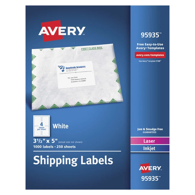 Deals ๐งจ Avery Bulk Shipping Labels, 3-1/2 X 5 Inches, White, Pack Of 1000 ๐ 1 Deals ๐งจ Avery Bulk Shipping Labels, 3-1/2 X 5 Inches, White, Pack Of 1000 ๐
