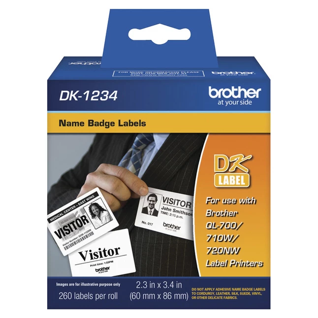 Best reviews of 👍 Brother DK-1234 Name Badge Labels, 2.3 X 3.4 Inches, Roll Of 260 🔔 1 Best reviews of 👍 Brother DK-1234 Name Badge Labels, 2.3 X 3.4 Inches, Roll Of 260 🔔