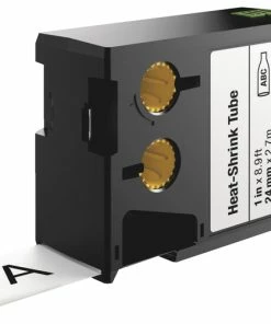 Promo 🥰 Dymo XTL Heat-Shrink Tube Cartridge, 1 Inch X 8-9/10 Feet, Black On White 🤩