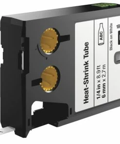 Best deal 😉 Dymo XTL Heat-Shrink Tube Cartridge, 1/4 Inch X 8-9/10 Feet, Black On White 🎁