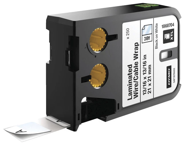 Coupon 👏 Dymo XTL Laminated Wire/Cable Wrap, 13/16 X 13/16 Inches, Black On White, Pack Of 250 ✔️ 1 Coupon 👏 Dymo XTL Laminated Wire/Cable Wrap, 13/16 X 13/16 Inches, Black On White, Pack Of 250 ✔️