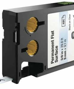 Buy 😉 Dymo XTL Permanent Labels, 3/8 Inch X 29-4/5 Feet, Black On Clear 💯