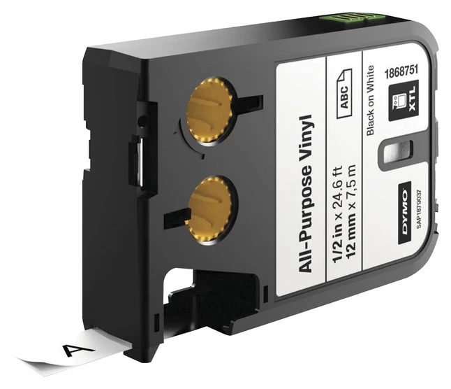 Promo 💯 Dymo XTL All-Purpose Vinyl Labels, 1/2 Inch X 23 Feet, Black On White 🎁 1 Promo 💯 Dymo XTL All-Purpose Vinyl Labels, 1/2 Inch X 23 Feet, Black On White 🎁