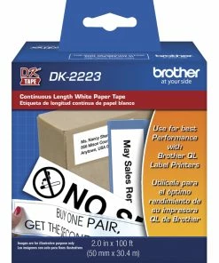 Cheapest ✔️ Brother DK-2223 Removable Continuous Length Paper Tape, 2 Inches X 100 Feet 💯