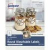 Hot Sale 💯 Avery Round Dissolvable Labels, 2 Inch Diameter, White, Pack Of 60 🎁