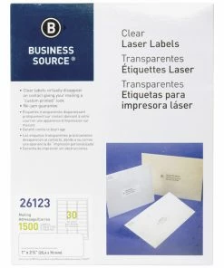 Deals ⭐ Business Source Address Labels, 1 X 2-5/8 Inches, Matte Clear, Pack Of 1500 👏