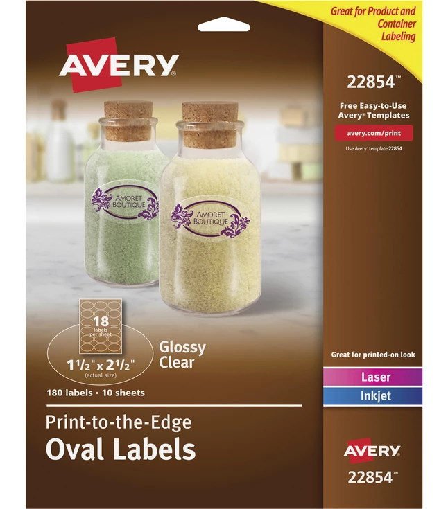 Coupon 😀 Avery Oval Labels, 1-1/2 X 2-1/2 Inches, Clear Gloss, Pack Of 180 🛒 1 Coupon 😀 Avery Oval Labels, 1-1/2 X 2-1/2 Inches, Clear Gloss, Pack Of 180 🛒