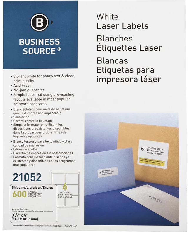 Cheapest β¨ Business Source Shipping Labels, 3-1/3 X 4 Inches, Pack Of 600 π 1 Cheapest β¨ Business Source Shipping Labels, 3-1/3 X 4 Inches, Pack Of 600 π