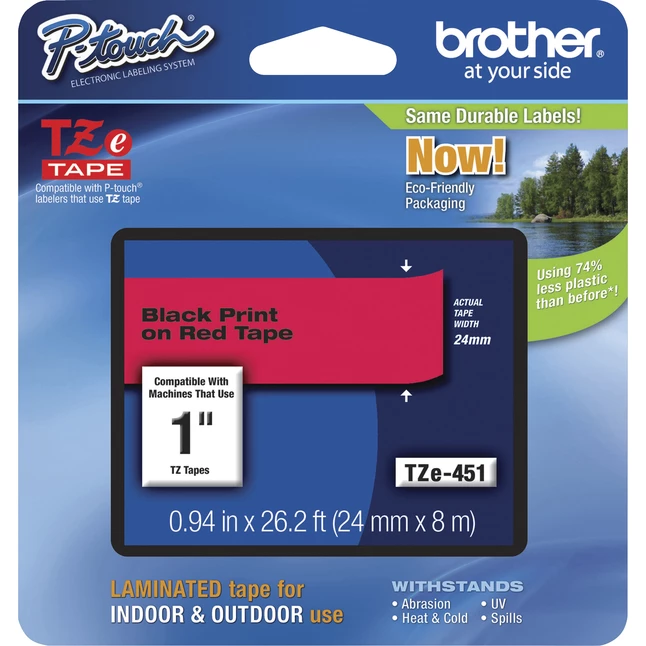 Flash Sale โ Brother P-touch Tze Laminated Tape Cartridge, 1 Inch X 26 Feet, Black/Red ๐งจ 1 Flash Sale โ Brother P-touch Tze Laminated Tape Cartridge, 1 Inch X 26 Feet, Black/Red ๐งจ