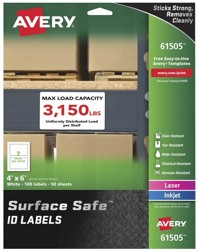 Best deal 😉 Avery 61505 Surface Safe ID Labels, 4 X 6 Inches, White, Pack Of 100 ⭐ 1 Best deal 😉 Avery 61505 Surface Safe ID Labels, 4 X 6 Inches, White, Pack Of 100 ⭐