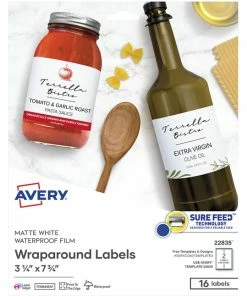 Discount 🔔 Avery Conformable Wrap-Around Labels, 3-1/4 X 7-3/4 Inches, White, Pack Of 16 🧨