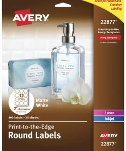 Flash Sale 🔔 Avery Round Labels, 2 Inch Diameter, Matte White, Pack Of 300 🧨