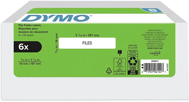 Buy ๐ฅฐ DYMO LabelWriter File Folder Labels, 9/16 X 3-7/16 Inches, White, 130 Labels/Roll, Box Of 6 โญ 1 Buy ๐ฅฐ DYMO LabelWriter File Folder Labels, 9/16 X 3-7/16 Inches, White, 130 Labels/Roll, Box Of 6 โญ