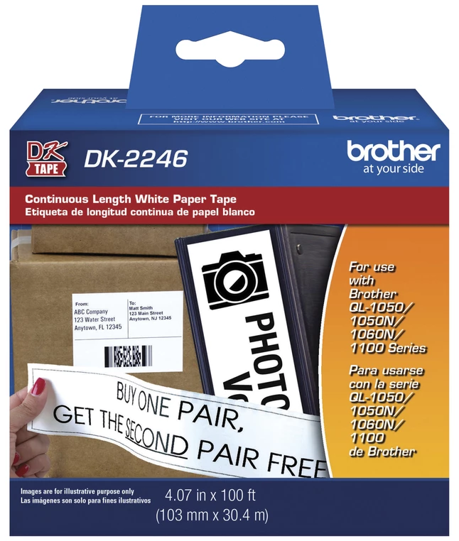 Outlet 🛒 Brother DK-2246 Continuous Length Multi-Purpose Labels, 4-1/16 Inches X 100 Feet ✔️ 1 Outlet 🛒 Brother DK-2246 Continuous Length Multi-Purpose Labels, 4-1/16 Inches X 100 Feet ✔️