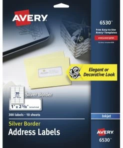 Flash Sale 🔔 Avery Easy Peel Address Labels, 1 X 2-5/8 Inches, Silver Border, Pack Of 300 👏