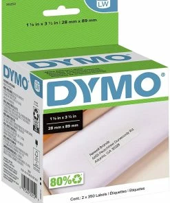 Wholesale 🛒 DYMO LabelWriter Address Labels, 1-1/8 X 3-1/2 Inches, White, 350 Labels/Roll, Box Of 2 👍