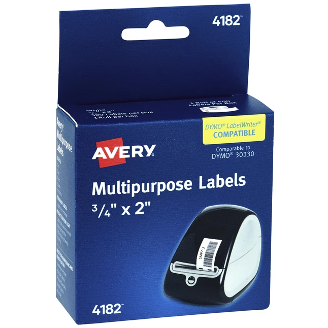 Outlet ❤️ Avery Thermal Printer Address Labels, 3/4 X 2 Inches, White, Pack Of 500 🎉 1 Outlet ❤️ Avery Thermal Printer Address Labels, 3/4 X 2 Inches, White, Pack Of 500 🎉