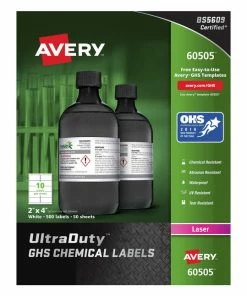Outlet 👏 Avery UltraDuty GHS Labels, 2 X 4 Inches, White, Pack Of 500 ✔️