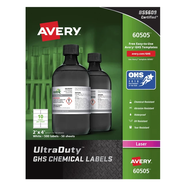 Outlet ๐ Avery UltraDuty GHS Labels, 2 X 4 Inches, White, Pack Of 500 โ๏ธ 1 Outlet ๐ Avery UltraDuty GHS Labels, 2 X 4 Inches, White, Pack Of 500 โ๏ธ